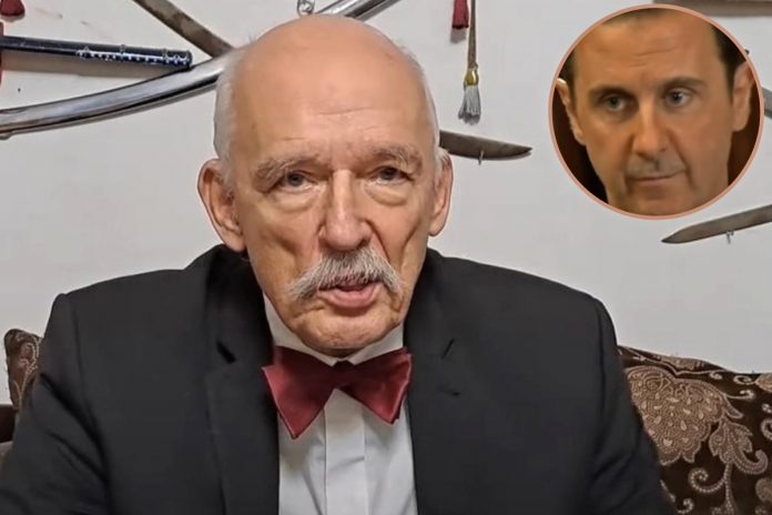 Janusz Korwin-Mikke i Baszar al-Asad / fot. ilustracyjne/ foto: YT / BBC News