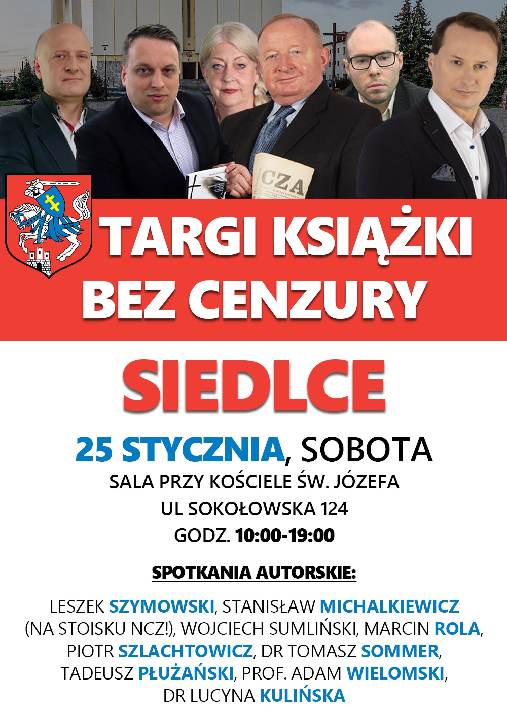 Plakat Targów Książki Patriotycznej w Siedlcach.