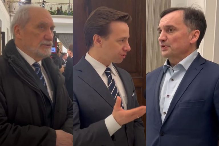 Antoni Macierewicz, Krzysztof Bosak oraz Zbigniew Ziobro.