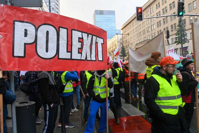 Protest rolników w Warszawie polexit