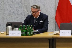 Poseł Konfederacji Przemysław Wipler w Sejmie w Warszawie