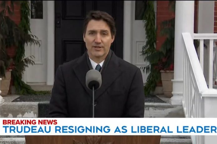 Premier Kanady Justin Trudeau ogłosił w poniedziałek, że ustąpi ze stanowiska szefa partii i tym samym przestanie być premierem. Foto: print screen NBC News