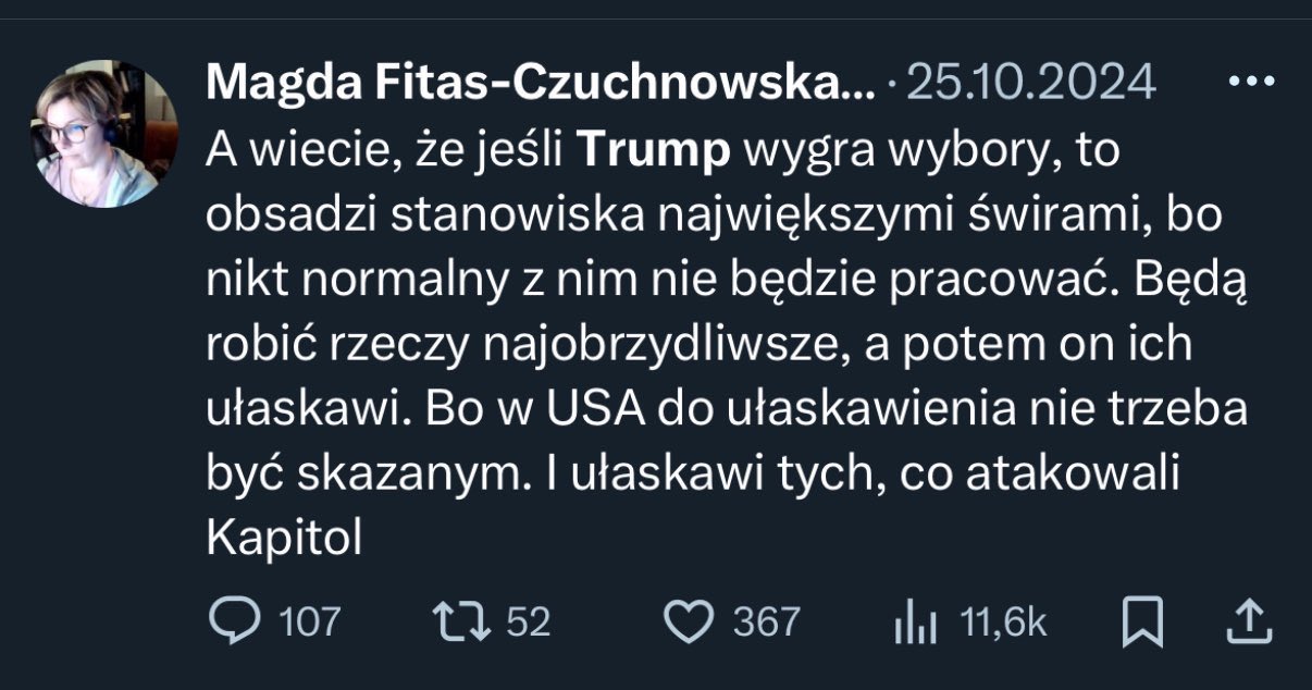 Źródło: Magdalena Fitas-Czuchnowska, x.com