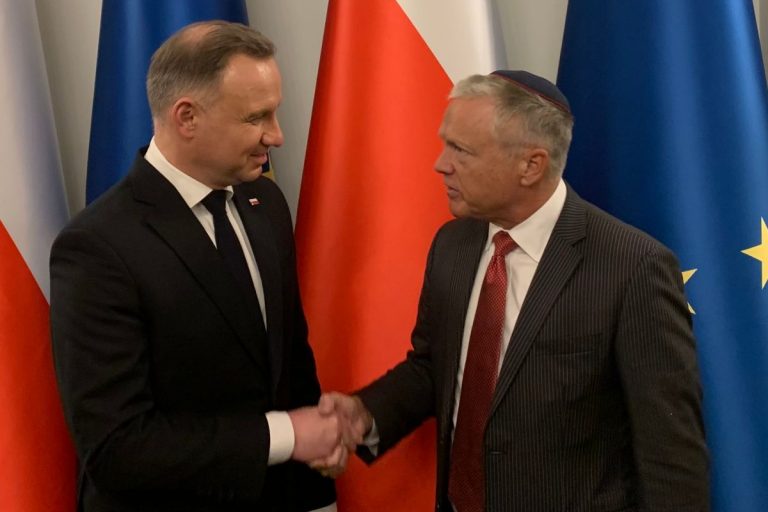 Prezydent Andrzej Duda oraz Thomas Rose.