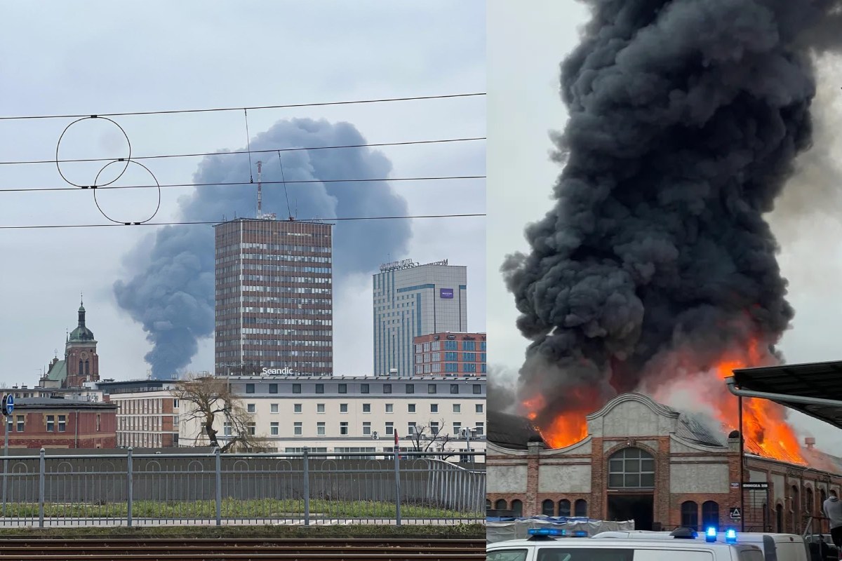 Potężny pożar w Gdańsku. Zagrożenie dla mieszkańców. „Zamknijcie okna” [FOTO+VIDEO]