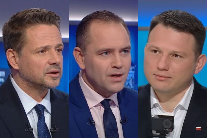 Rafał Trzaskowski, Karol Nawrocki oraz Sławomir Mentzen