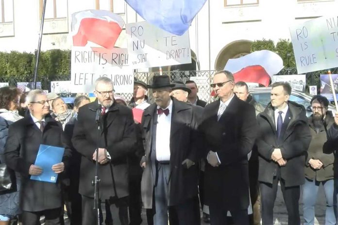 Włodzimierz Skalik, Grzegorz Braun, Janusz Korwin-Mikke i Roman Fritz