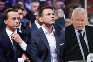 Krzysztof Bosak, Sławomir Mentzen i Jarosław Kaczyński