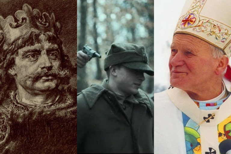Bolesław I Chrobry, Zbrodnia Katyńska, Jan Paweł II. Źródło: wikimedia/materiały prasowe