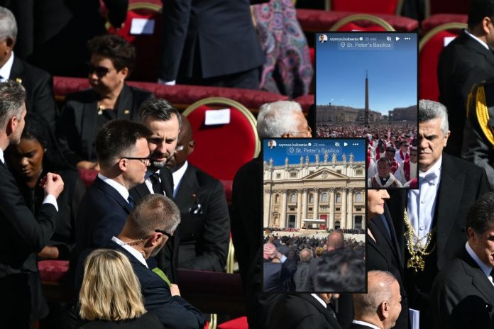 Szymon Hołownia oraz Władysław Kosiniak-Kamysz na pogrzebie papieża Franciszka oraz relacje w mediach społecznościowych marszałka Sejmu