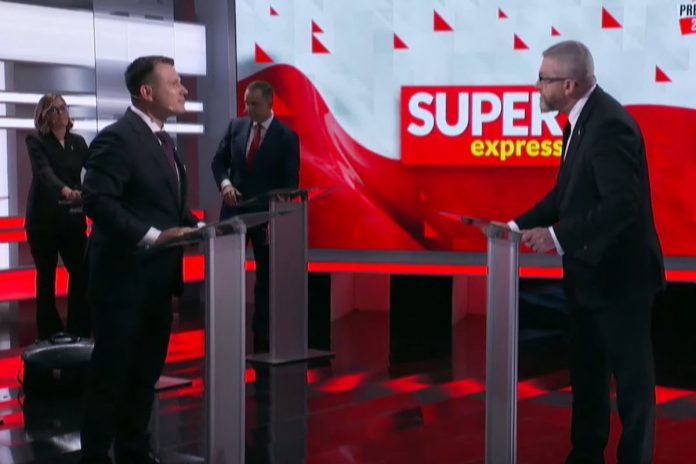 Sławomir Mentzen i Grzegorz Braun oko w oko na debacie prezydenckiej 