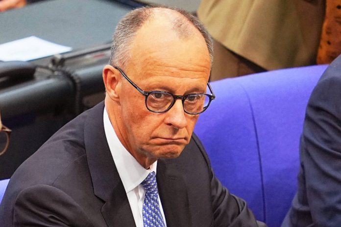 Friedrich Merz w Bundestagu. Foto: PAP/DPA