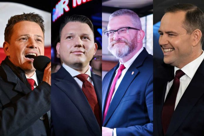 Rafał Trzaskowski, Sławomir Mentzen, Grzegorz Braun i Karol Nawrocki