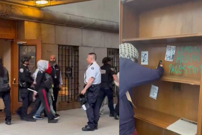 Propalestyńskie protesty na Uniwersytecie Columbia w Nowym Jorku