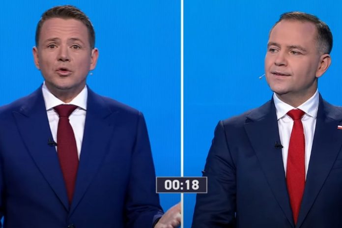 Debata prezydencka - Trzaskowski i Nawrocki o Braunie.