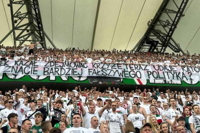 legia zyleta transparent rafalek udaje katolika