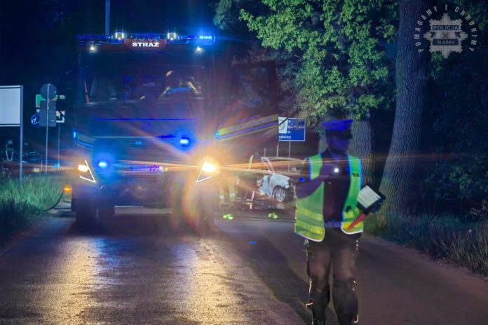 policja tychy wypadek straz pozarna