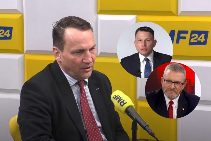 Radosław Sikorski oraz Sławomir Mentzen i Grzegorz Braun.