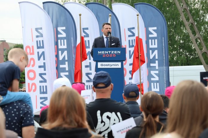 Sławomir Mentzen w Gostyninie. Foto: X/Konfederacja