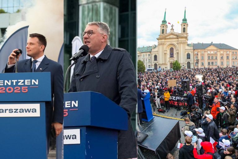 slawomir mentzen przemyslaw wipler konfederacja warszawa wiec