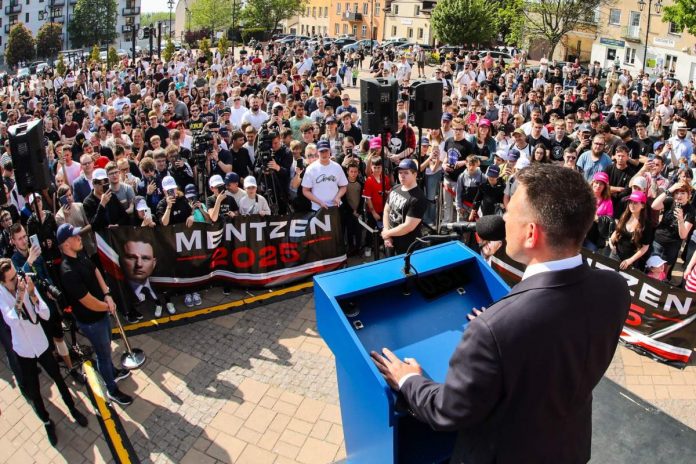 Sławomir Mentzen na spotkaniu w Rypinie. Foto: X/Sławomir Mentzen
