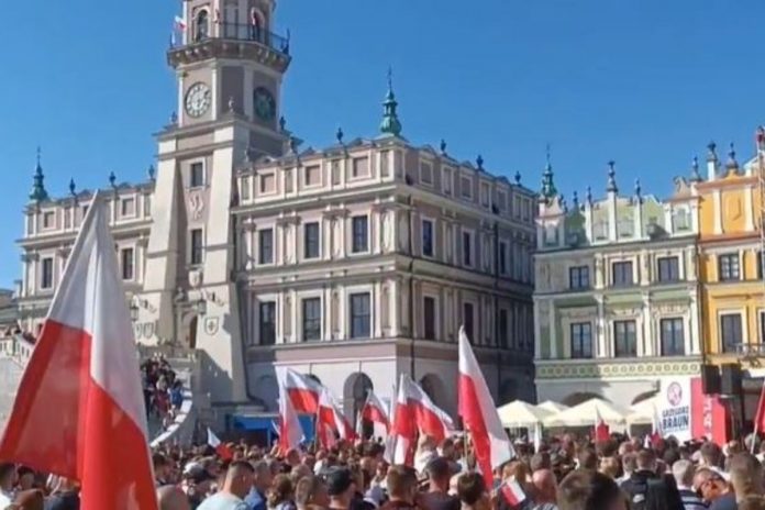 Spotkanie z Grzegorzem Braunem w Zamościu.
