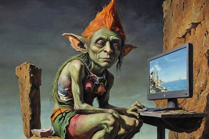 Troll trollujący w Internecie. Obrazek ilustracyjny. Źródło: AI/pixabay