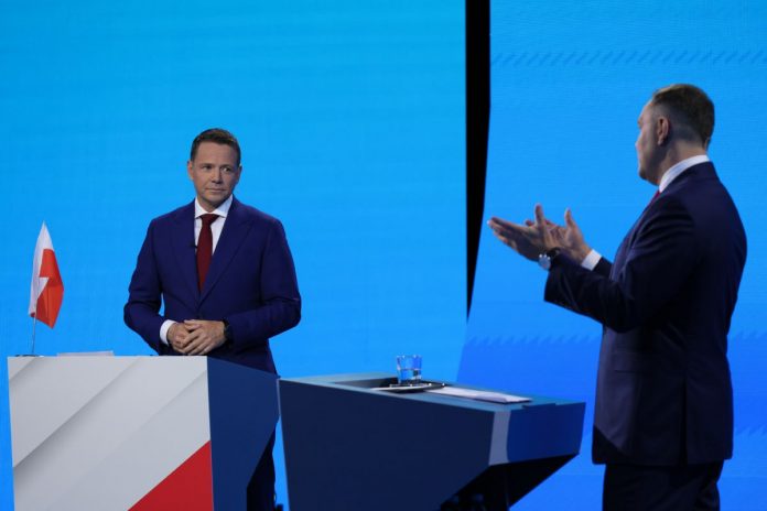 Debata prezydencka - Rafał Trzaskowski i Karol Nawrocki.
