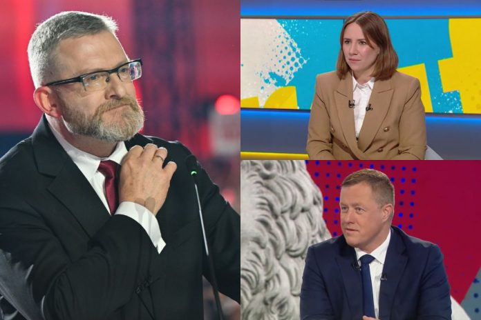 Grzegorz Braun oraz Anna Bryłka i Michał Połuboczek