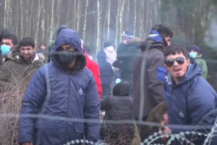bialorus granica imigranci najezdzcy horda nachodzcy