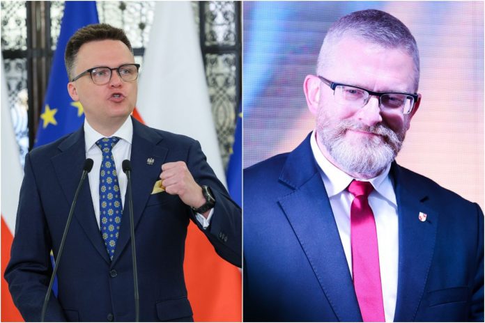 Szymon Hołownia i Grzegorz Braun.