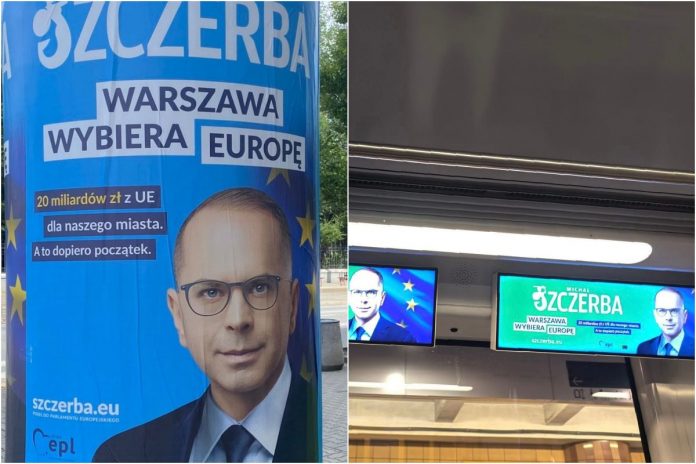 Kampania Michała Szczerby w Warszawie.