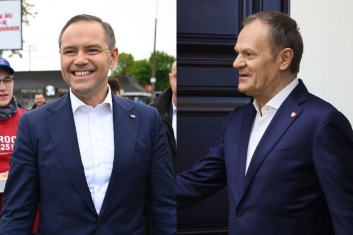 Karol Nawrocki oraz Donald Tusk.