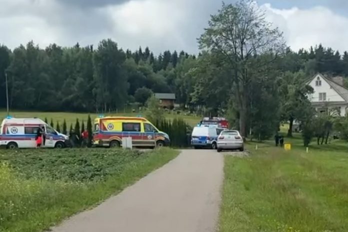 stara wies limanowa strzelanina policja pogotowie