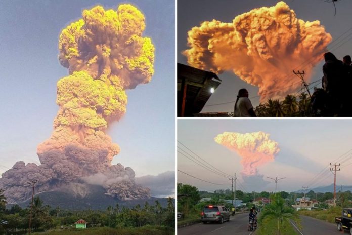 wulkan lewotobi laki-laki erupcja