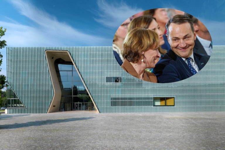 Muzeum POLIN oraz Radosław Sikorski i jego żona Anne Applebaum,