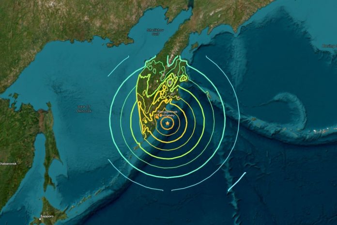 Potężne trzęsienie ziemi na Kamczatce miało siłe 8.7 mag. Foto: USGS