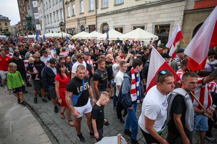 Kraków, protest przeciwko nielegalnej migracji.