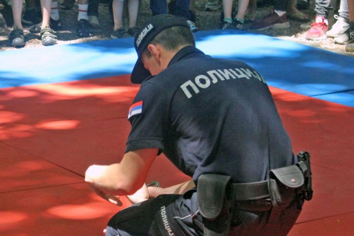 Serbska policja podczas ćwiczeń