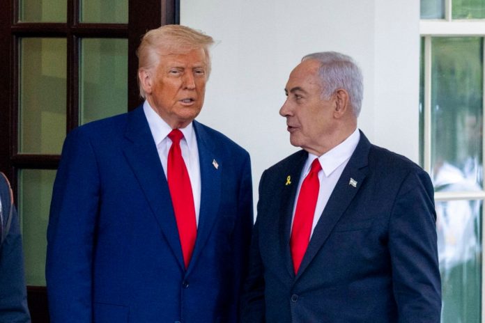 Donald Trump i Benjamin Netanjahu. Zdjęcie ilustracyjne. Foto: PAP/EPA