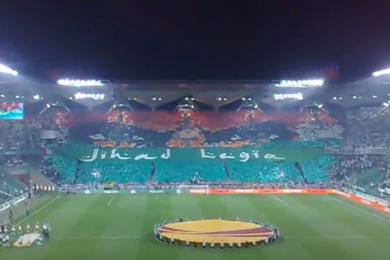 Oprawa "Dżihad Legia".