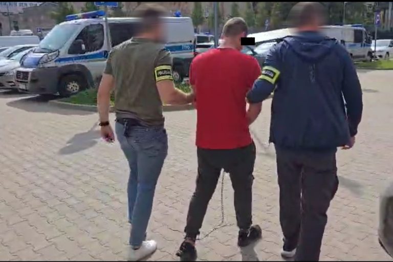 Mężczyzna zatrzymany przez łódzkich policjantów.