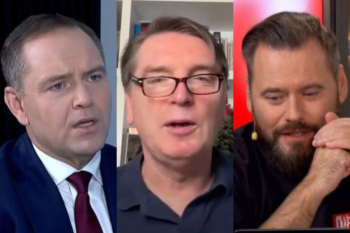 Karol Nawrocki, Tomasz Lis oraz Krzysztof Stanowski.
