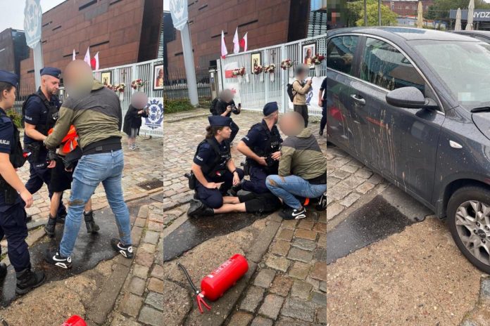 policja ostatnie pokolenie gasnica aresztowanie gdansk stocznia gdanska