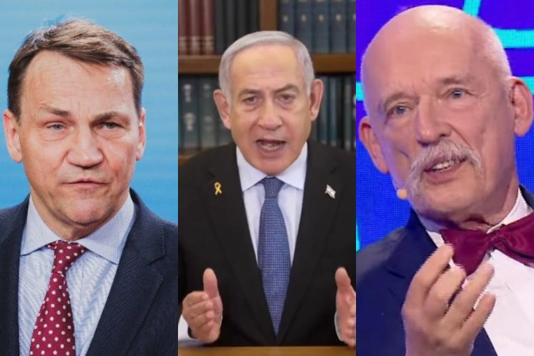 radoslaw sikorski benjamin netanjahu janusz korwin-mikke