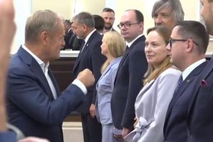 Donald Tusk i Katarzyna Pełczyńska-Nałęcz.