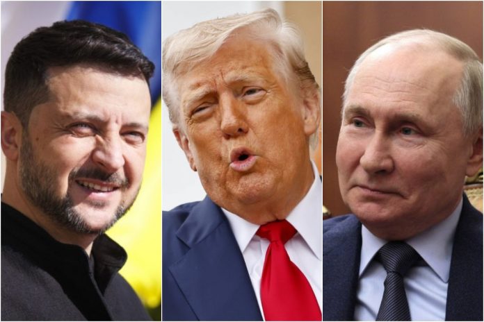 Zełenski, Trump, Putin.
