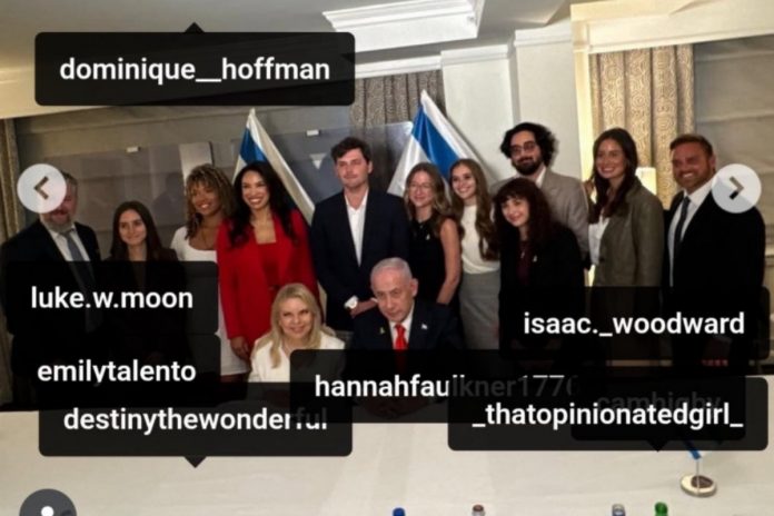 benjamin netanjahu influencerzy usa