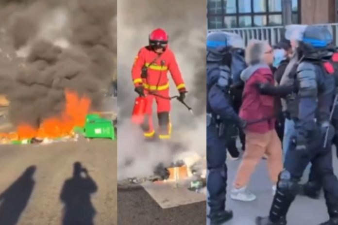 francja zamieszki pozar policja blokujmy wszystko