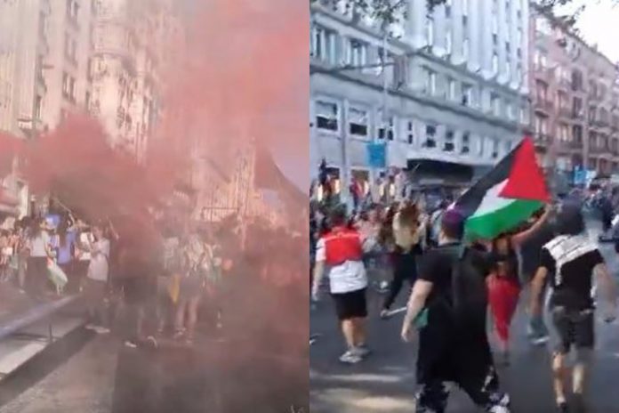 Propalestyńskie manifestacje w Hiszpanii.